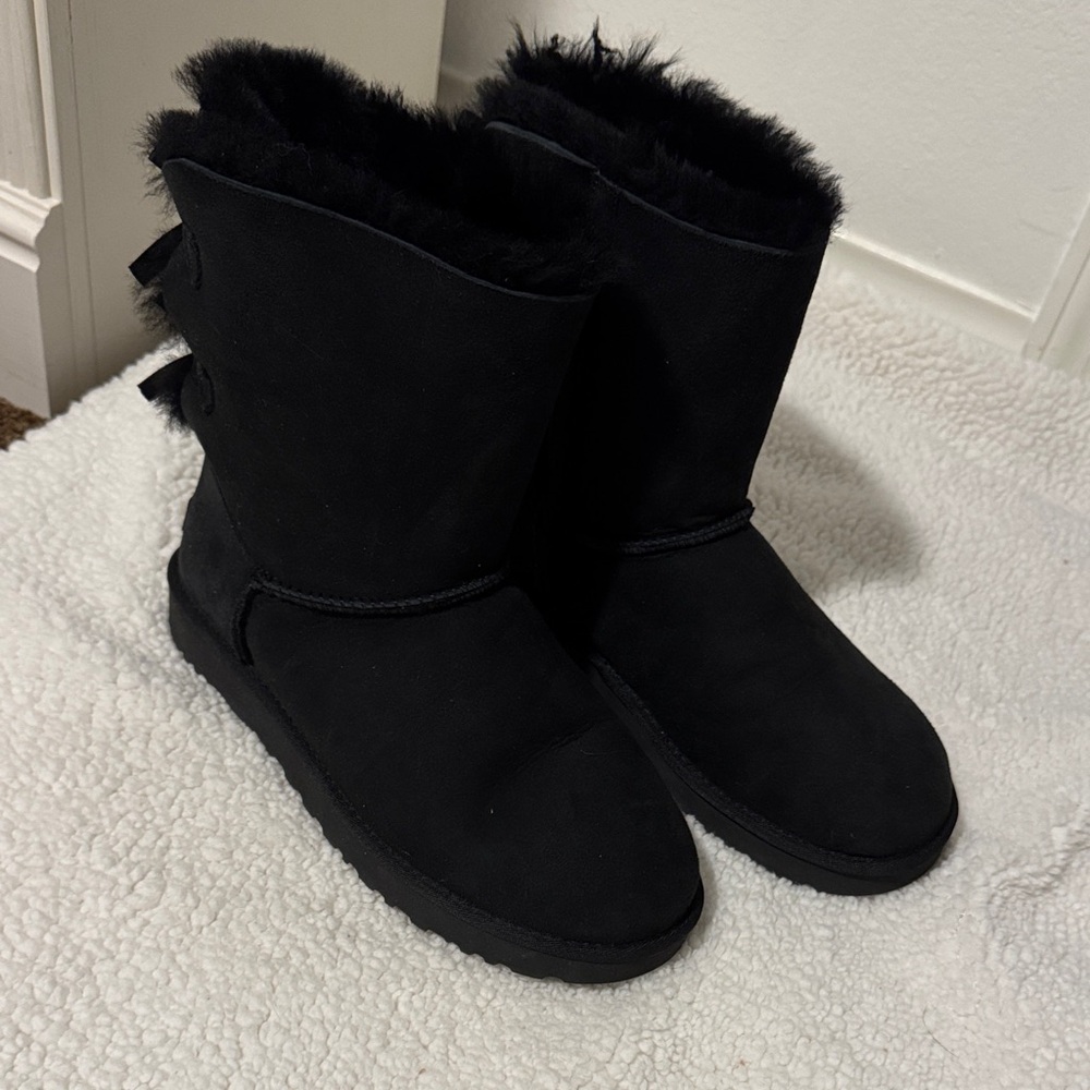 UGG Black Winter Boots with Fur Lining